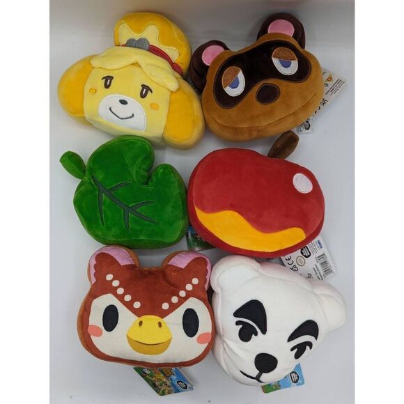 NWT 6 Animal Crossing Club Mocchi Mocchi Stuffed AnimalsIsabelle Tom Celest KK